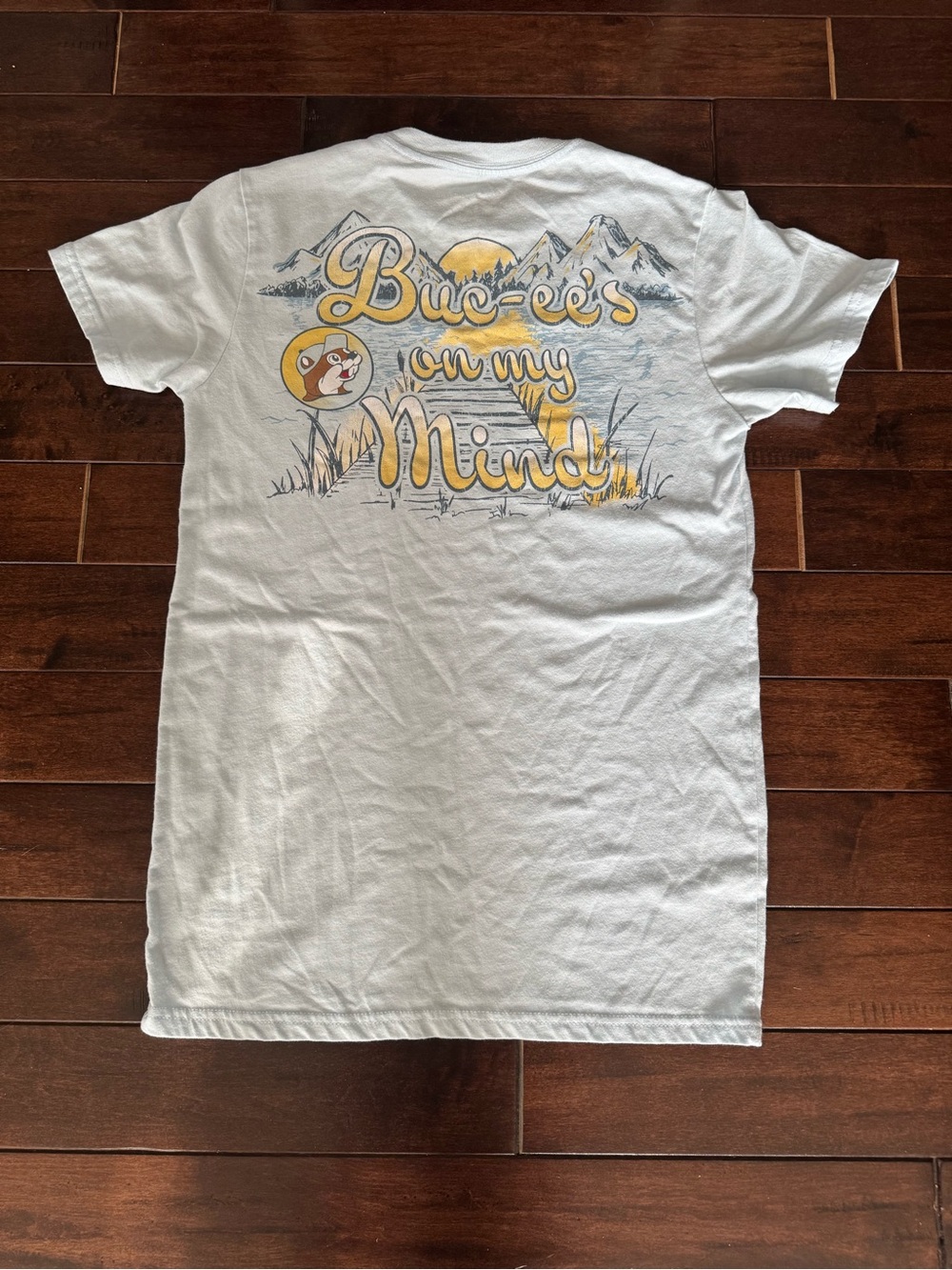 Buc-ee's "Buc-ee's on My Mind" Graphic Tee — White with Yellow Accents